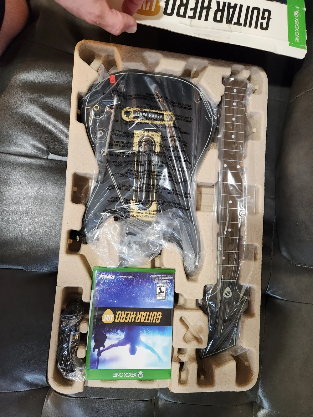 New Microsoft Xbox One Guitar Hero Live – Blue and Purple Cover Art Open Box